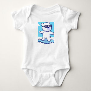 Panda Print Baby Bodysuit Strampler