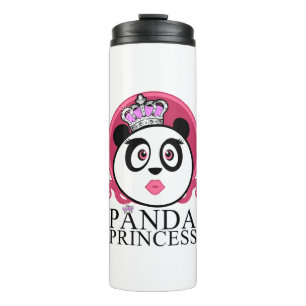 Panda-Prinzessin Süße Panda-Königin Krone Thermosbecher