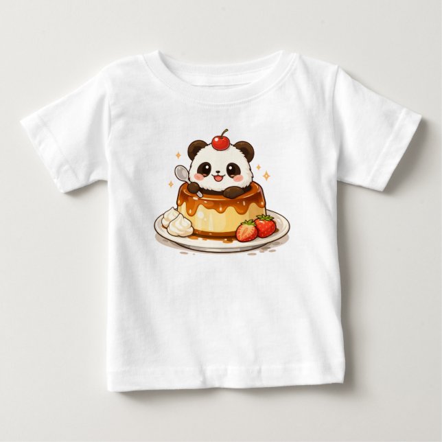 Panda Pudding Delight Baby T-shirt (Vorderseite)