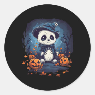 Panda Pumpkin Panda Halloween Runder Aufkleber
