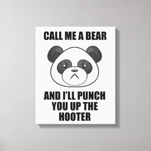 Panda Punch Canvas Print (Iris Wildthyme) Leinwanddruck
