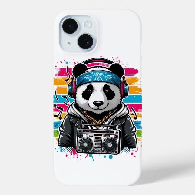 Panda Rapper Case-Mate iPhone Hülle (Rückseite)