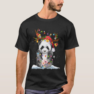 Panda Reindeer Xmas Weihnachtsschmuck Pand T-Shirt