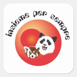 Panda Rencontre Autocollants