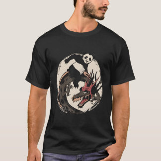 Panda Riding chinesischer Drache T-Shirt