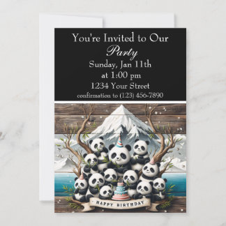 Panda-Rific Birthday Bash Einladung