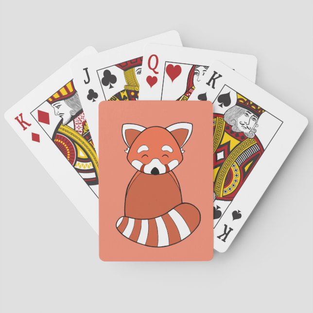 Panda rouge cartes à jouer (dos)