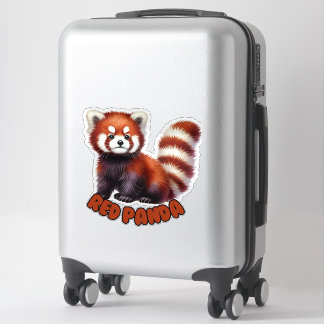 PANDA ROUGE - STICKER DE NURSERIE