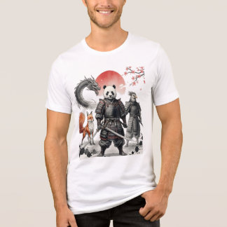 Panda-Samurai und mythische Krieger Fantasy-Kunst Tri-Blend Shirt
