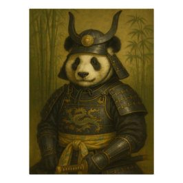 Panda Samurai Warrior with Ancestral Armor Poster
