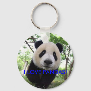 Panda-Schlüsselanhänger, i-LIEBE-PANDAS! Schlüsselanhänger