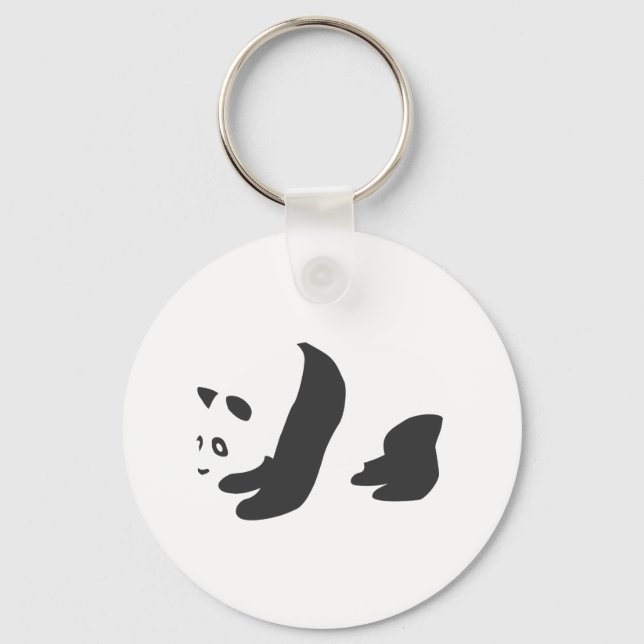 Panda (schwarz) schlüsselanhänger (Vorderseite)