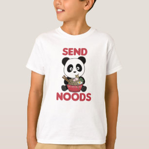Panda Send Noods Ramen Niedlich Kawaii Noodles Pan T-Shirt