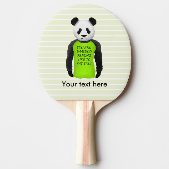Panda Sie sind Bambuspandas gerne essen Sie Tischtennis Schläger (Vorderseite)