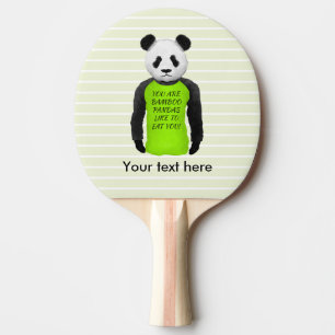 Panda Sie sind Bambuspandas wie zu essen Sie Tischtennis Schläger
