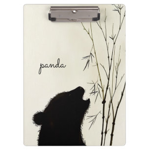 Panda-Silhouette Klemmbrett