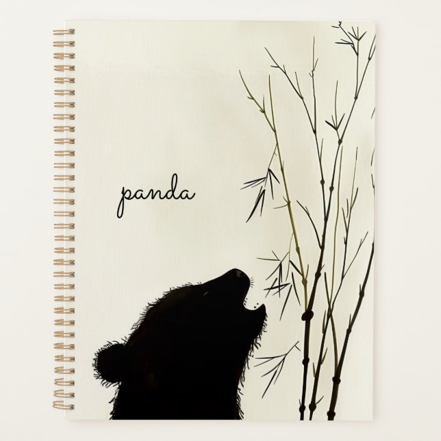 Panda-Silhouette Planer (Vorderseite)