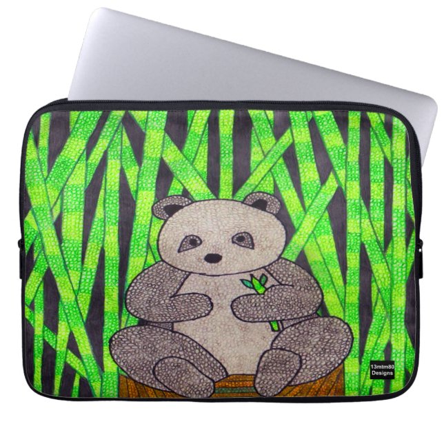 Panda (Single) - Laptop-Sieb Laptopschutzhülle (Vorderseite)