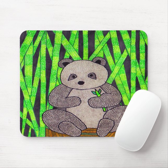 Panda (Single) - Maus-Pad Mousepad (Mit Mouse)