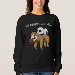 Panda Sloth Men Frauen Kinder Mein Geist Tier ist  Sweatshirt