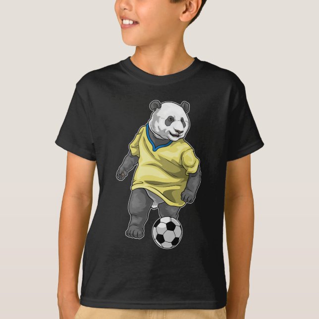 Panda Soccer Player Soccer T-Shirt (Vorderseite)