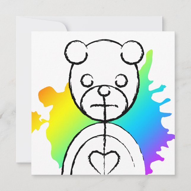 Panda Splat Einladung (Vorderseite)