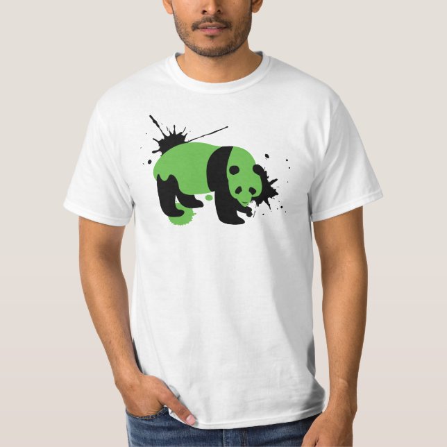Panda-Spritzerweiß T-Shirt (Vorderseite)