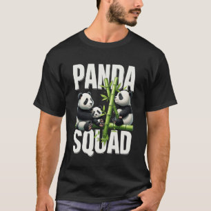 Panda-Squad-Familienbär Liebenswürdiges Wildtier B T-Shirt