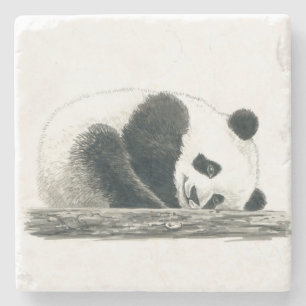 Panda Steinuntersetzer