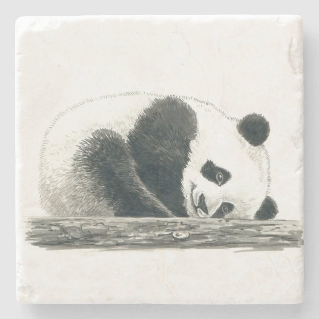 Panda Steinuntersetzer (Vorderseite)