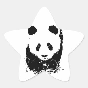 Panda Stern-Aufkleber