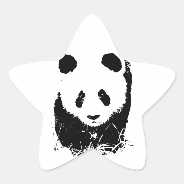 Panda Stern-Aufkleber (Vorderseite)