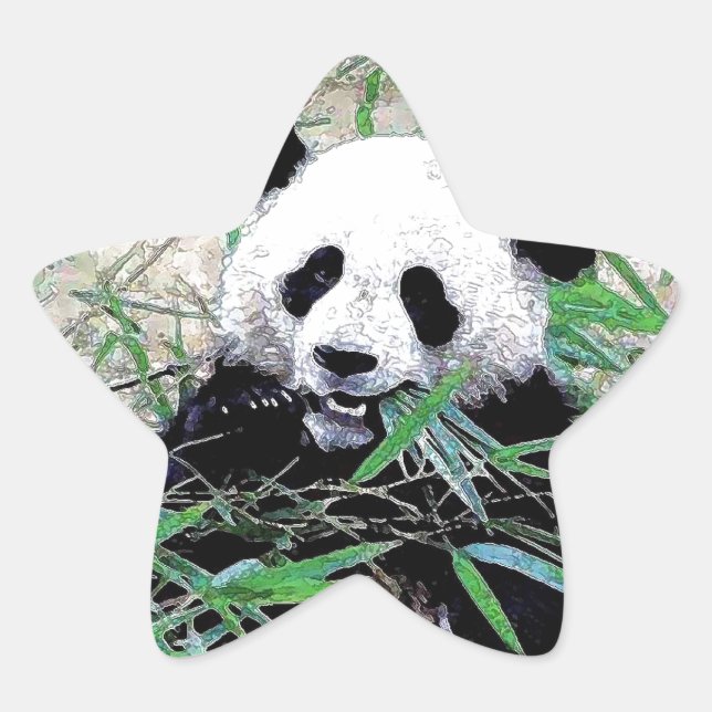 Panda Stern-Aufkleber (Vorderseite)