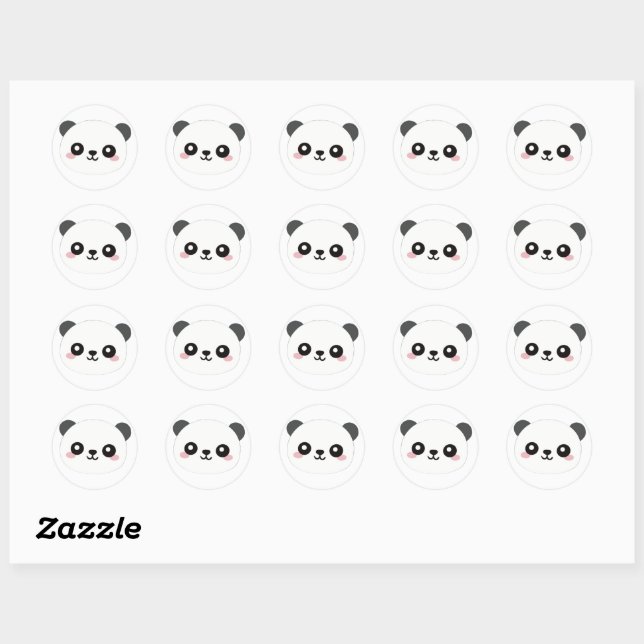 panda stickers (Blatt)