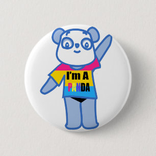 Panda-Stolz-Knopf Button