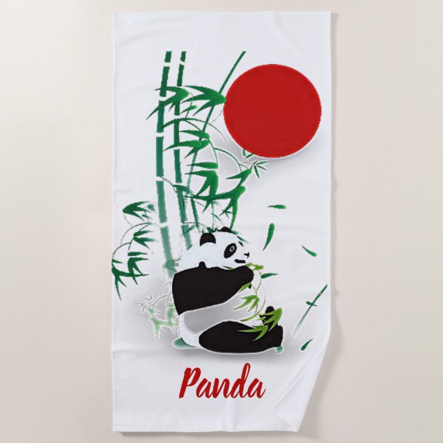 Panda Strandtuch (Vorderseite)