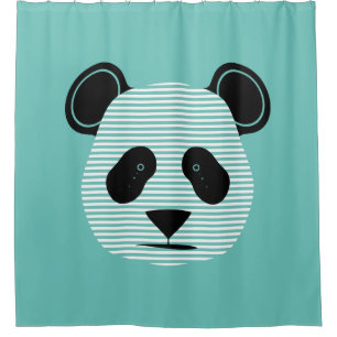 Panda Streifen Duschvorhang