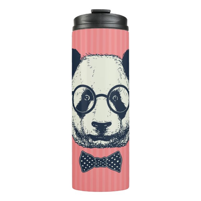 Panda-Streifen Thermosbecher (Vorderseite)