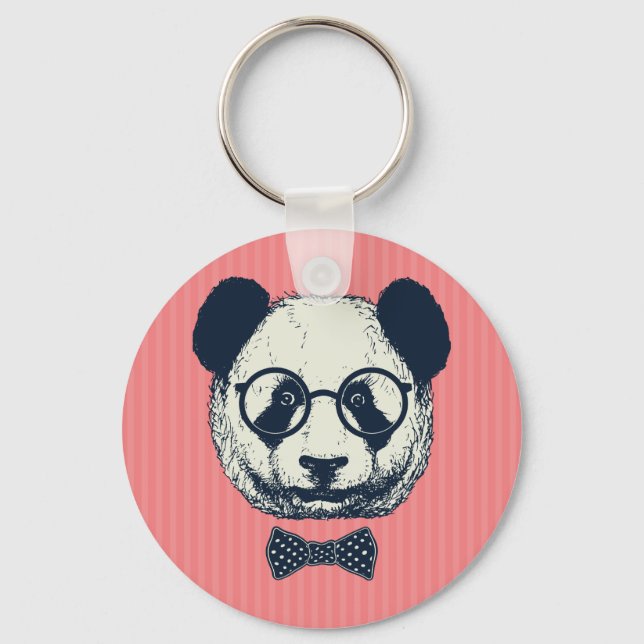 Panda Stripes Schlüsselanhänger (Vorderseite)