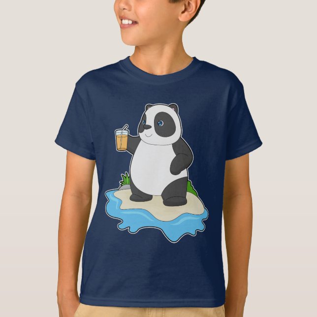 Panda Summer Beach T-Shirt (Vorderseite)