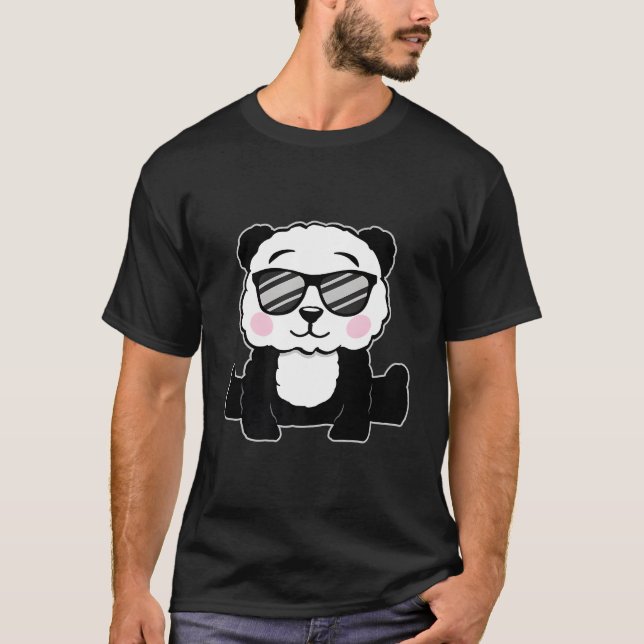 Panda Sunglasses For And T-Shirt (Vorderseite)