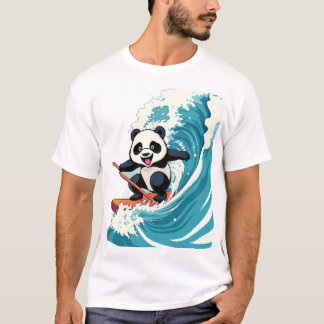 Panda surfen ein Wave T - Shirt - Fun surfen Panda