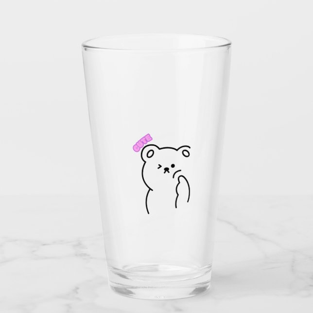 Panda-Tasse Glas (Vorderseite)