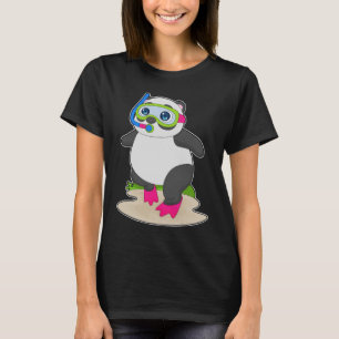 Panda-Taucher-Schnorcheltauchen T-Shirt