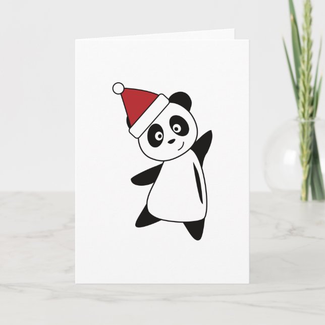 Panda Teddy Bär Weihnachtsgebäck Niedliche Tiere f Karte (Vorderseite)