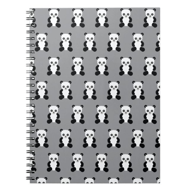 Panda Teddy-Bären-Notebook Notizblock (Vorderseite)