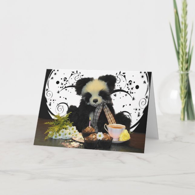 Panda Teddy Bear Carte d'anniversaire (Devant)