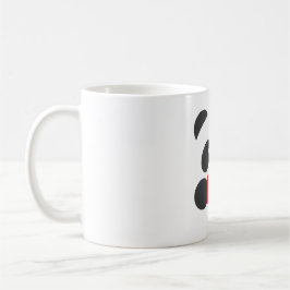 Panda tenant une tasse de coeur