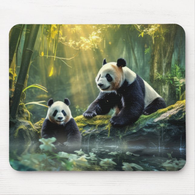 Panda Tierwelt Wilder Wilder Geist Mousepad (Vorne)