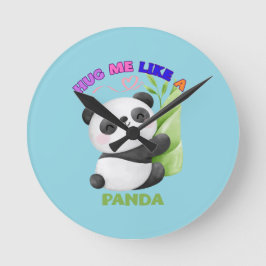 🕒 Panda Time Tags - Tick Tock with Cuteness! 🐼 Runde Wanduhr